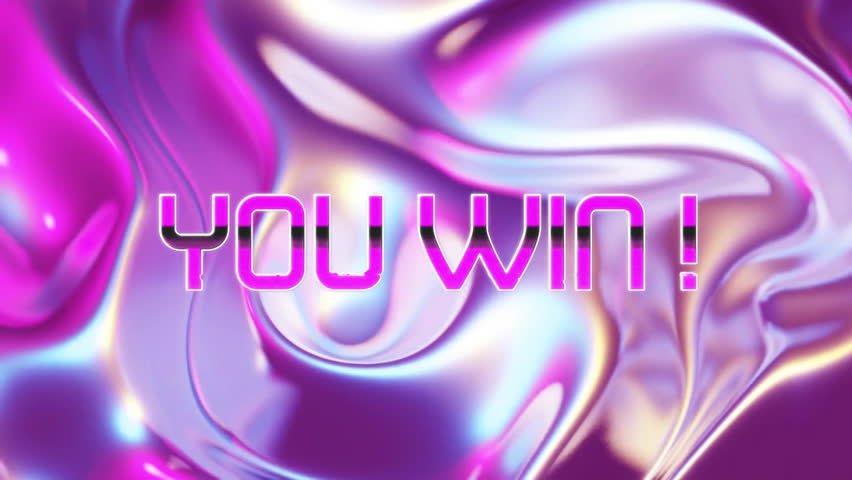 Animation of you win text over metallic patterned background. Global video game, digital interface, communication, computing and data processing concept digitally generated video. - Powered by Shutterstock - Get 15% off with code: PIKWIZARD15