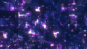 Abstract Cyberpunk Animated Background. Glowing Glitch Particles Animation. 4K - Powered by Shutterstock - Get 15% off with code: PIKWIZARD15
