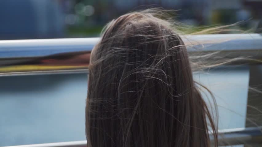 Close-up of a young Caucasian girl