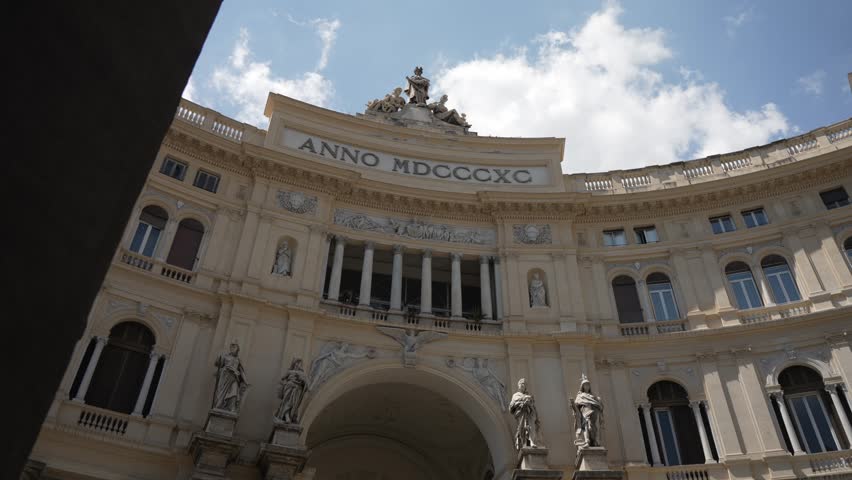 View of the exterior of Galleria Umberto I, UNESCO World Heritage Site, Naples, Campania, Italy, Europe