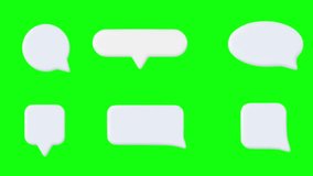 Set of speech bubbles for text, chatting boxes pop up, message box cartoon animated icons. Animated white chat balloon. Useful for comics and cartoons - Powered by Shutterstock - Get 15% off with code: PIKWIZARD15