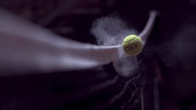 Extreme slow motion shot of a tennis ball hitting the net - Powered by Shutterstock - Get 15% off with code: PIKWIZARD15