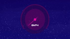 Animation of speedometer moving over snow falling. Social media, technology and digital interface concept digitally generated video. - Powered by Shutterstock - Get 15% off with code: PIKWIZARD15