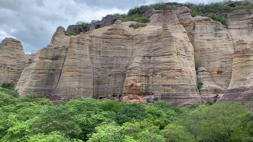 Rock canyon found in the middle of the Capivara National Park located in the region of São Raimundo Nonato, Piaui, Brazil.