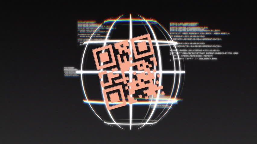 Animation of qr code and digital data processing over globe. Global connections, computing and data processing concept digitally generated video. - Powered by Shutterstock - Get 15% off with code: PIKWIZARD15