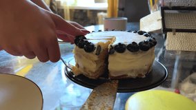 Delicious cakes are on the table. Different berry tarts on light table. Delicious pastries. Close-up of delicious fruit tarts with raspberries, blackberries, and strawberries on a wooden table - Powered by Shutterstock - Get 15% off with code: PIKWIZARD15