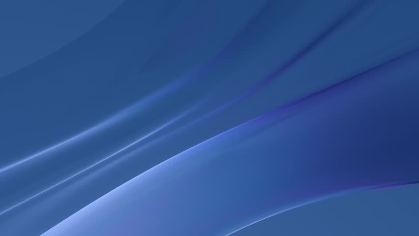 Looped 3D Animation - Blue abstract background of a smooth transparent wavy shape