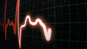Heart beat frequency monitor close-up. ECG or EKG pulse rate, heartbeat line or heart rhythm, seamless loop - Powered by Shutterstock - Get 15% off with code: PIKWIZARD15
