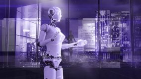 An android utilizing a virtual command interface. - Powered by Shutterstock - Get 15% off with code: PIKWIZARD15