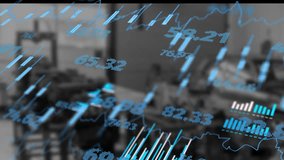 Animation of data processing over warehouse. Global shipping, finance, business, connections, computing and data processing concept digitally generated video. - Powered by Shutterstock - Get 15% off with code: PIKWIZARD15