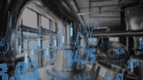 Animation of data processing over warehouse. Global shipping, finance, business, connections, computing and data processing concept digitally generated video. - Powered by Shutterstock - Get 15% off with code: PIKWIZARD15