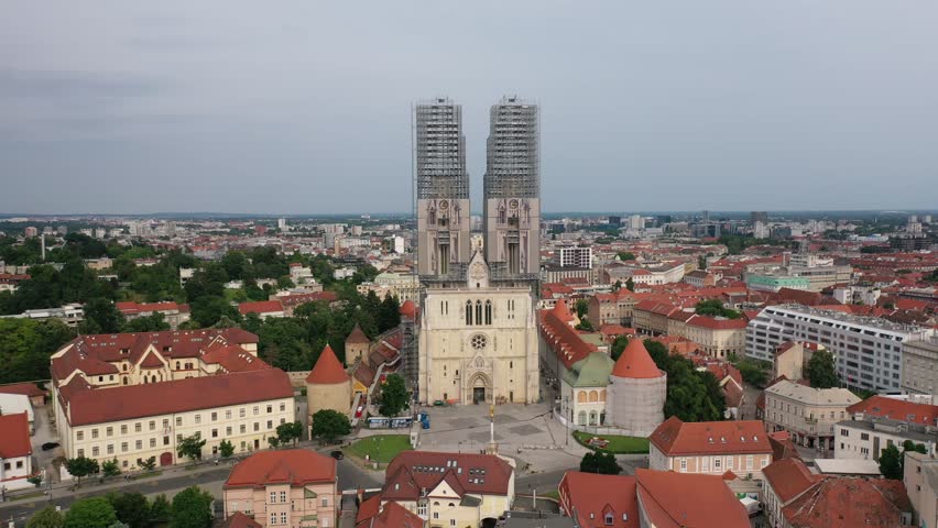 Zagreb Cathedral: stunning gothic architecture, twin spires, historic landmark