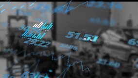 Animation of data processing over warehouse. Global shipping, finance, business, connections, computing and data processing concept digitally generated video. - Powered by Shutterstock - Get 15% off with code: PIKWIZARD15