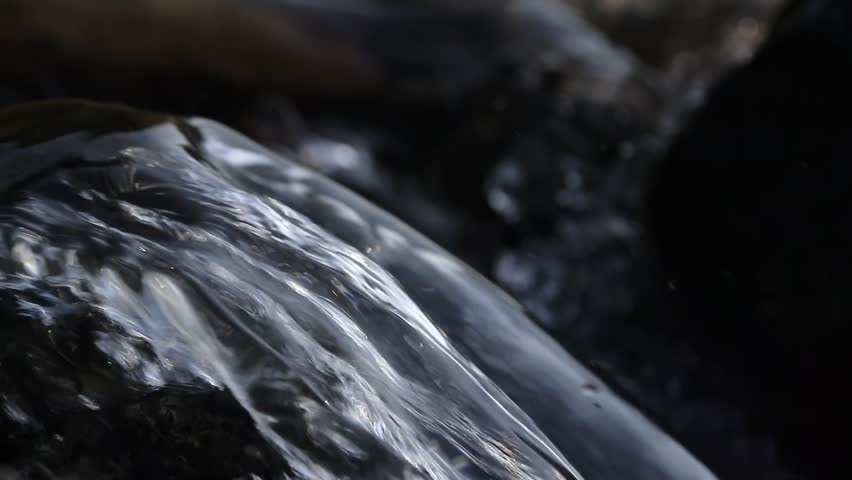 Video of the rushing water of a stream