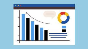 Business chart on a computer screen animation Analyzing Growth Charts - Powered by Shutterstock - Get 15% off with code: PIKWIZARD15