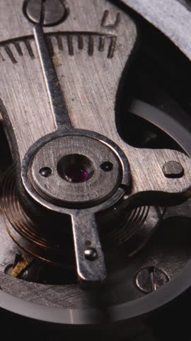 Inside of mechanic watch. Old clock mechanism works. Successful business or teamwork. Mechanical watches, time gears concept. Gears and springs component plays crucial role in synchronizing movement