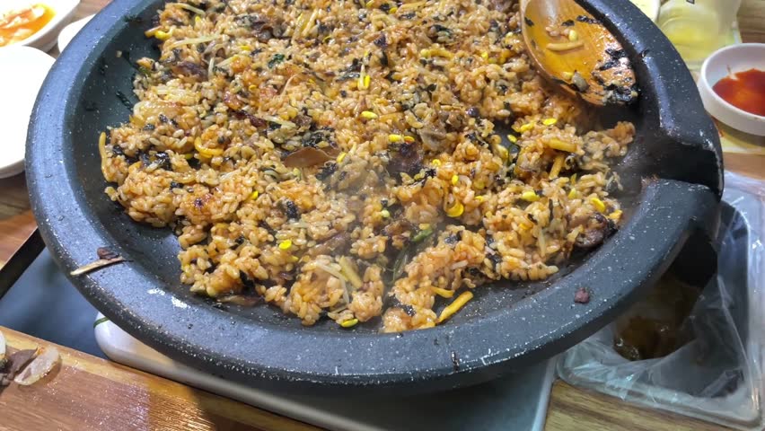 a special rice in South Korea restaurant.