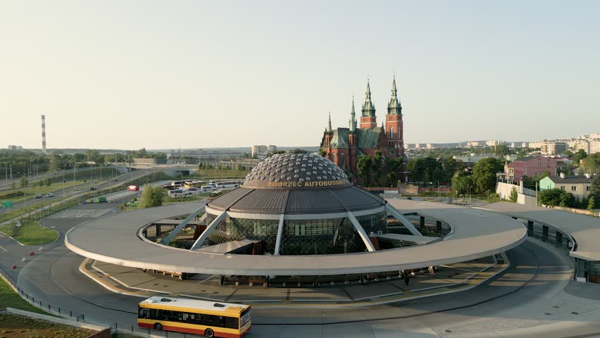 Bus Station Kielce Dworzec Autobusowy Aerial View