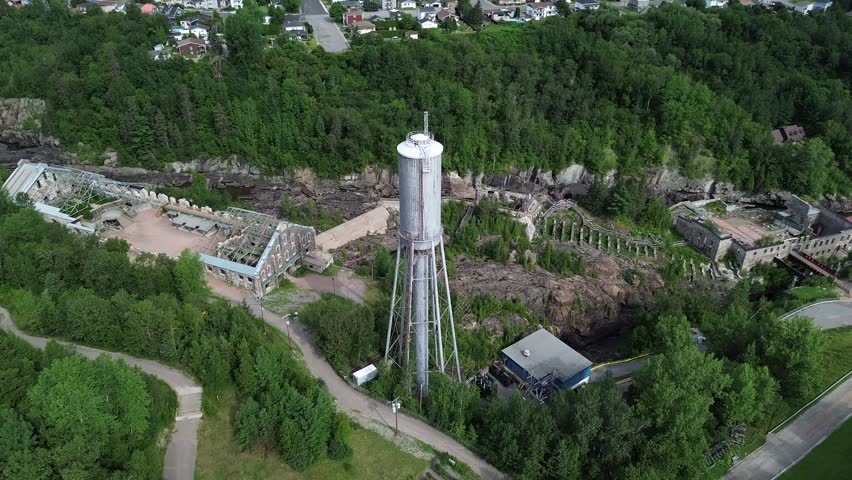 The water tower of the old pulp factory in Chicoutimi (RAW - NO EDIT)