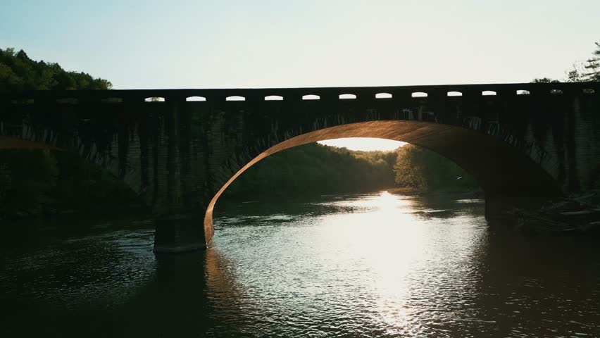 Beautiful Drone Aerial of Cumberland Falls, Little Niagara, Niagara of the South, Kentucky