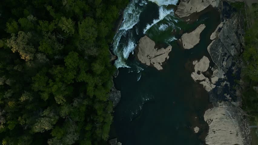Beautiful Drone Aerial of Cumberland Falls, Little Niagara, Niagara of the South, Kentucky