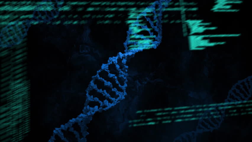 Animation of data processing over dna strands. Science, technology and digital interface concept digitally generated video. - Powered by Shutterstock - Get 15% off with code: PIKWIZARD15