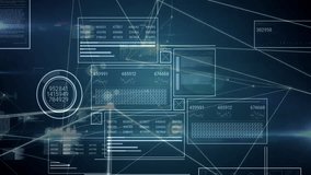 Animation of network of connections over data processing. Business, technology and digital interface concept digitally generated video. - Powered by Shutterstock - Get 15% off with code: PIKWIZARD15