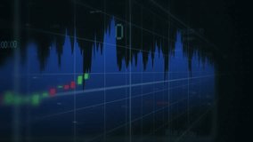 Animation of financial data processing on blue background. Global technology, computing and digital interface concept digitally generated video. - Powered by Shutterstock - Get 15% off with code: PIKWIZARD15