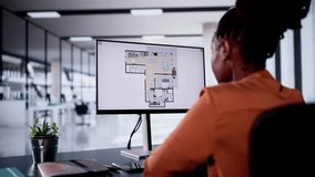 Analyzing House Floor Plan On Digital Tablet: African-American Architect Renovating Hybrid Property For Real Estate Business With Designer. - Powered by Shutterstock - Get 15% off with code: PIKWIZARD15