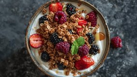 Healthy Granola Bowl With Fresh Berries And Yogurt - Powered by Shutterstock - Get 15% off with code: PIKWIZARD15