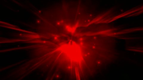 red nebula & explosion particles in universe,power energy field & rays laser in space.