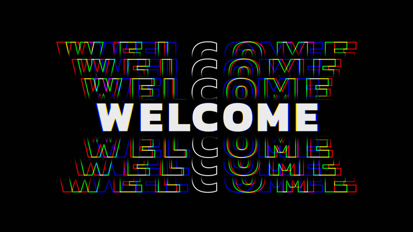 welcome text animation for video opening