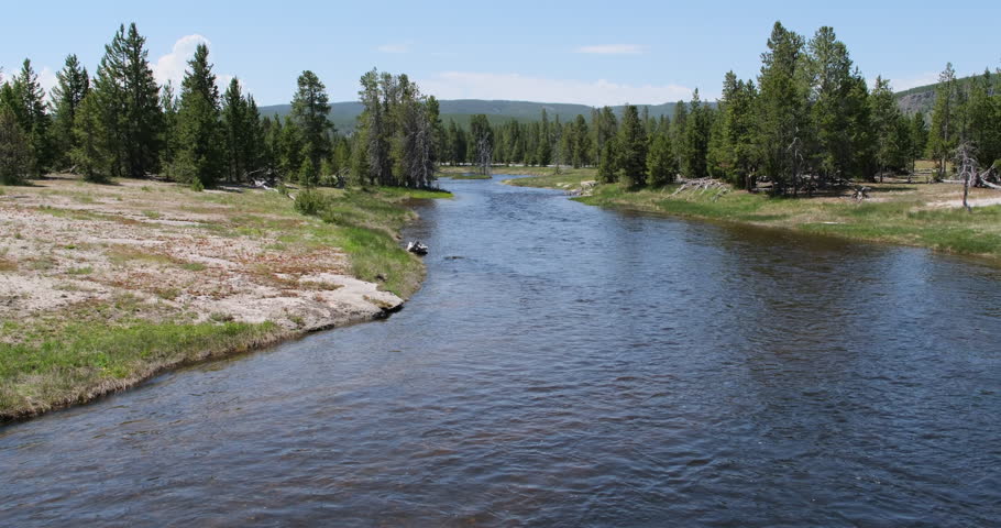 Firehole River in Yellowstone National Park, United States