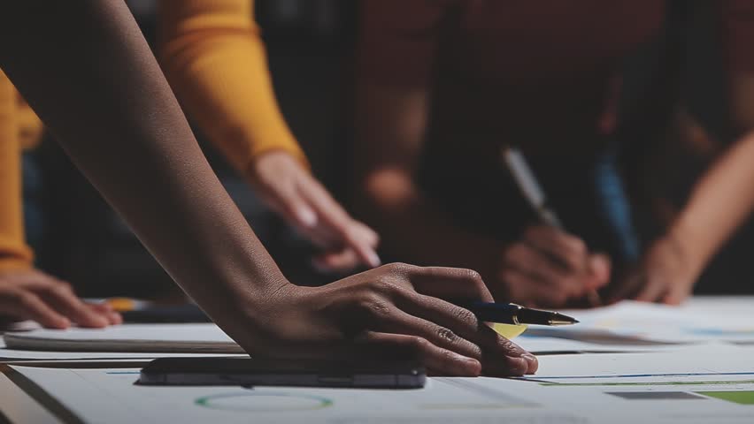 Business people applaud their partners or employment contracts in success agreements. Trust, support and collaboration end business meetings.