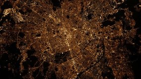Paris France city night lights flying satellite view, animation based on Nasa images - Powered by Shutterstock - Get 15% off with code: PIKWIZARD15