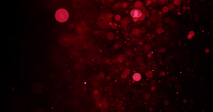 Vibrant red bokeh particles dancing gracefully against a dark backdrop, creating an atmosphere of elegance and intrigue