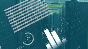 Animation of financial data processing over computer servers. Global connections, computing and data processing concept digitally generated video. - Powered by Shutterstock - Get 15% off with code: PIKWIZARD15