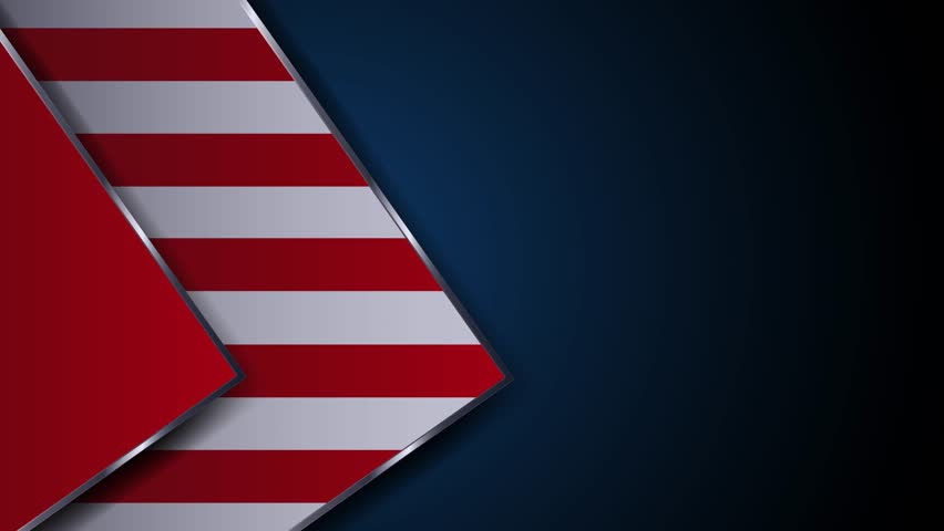 Motion graphics background template with futuristic United States insignia decoration