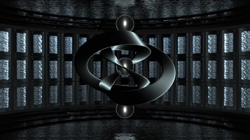 An abstract animated illustration of "Dark Rays" VJ Loop background with blue red light effect and fluid animation, for dynamic visual content
