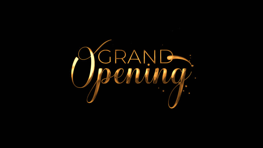 Grand Opening handwritten text Animation. Perfect for promoting a new business, store, event, or product launch.