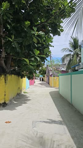 Maldivian street in local town island