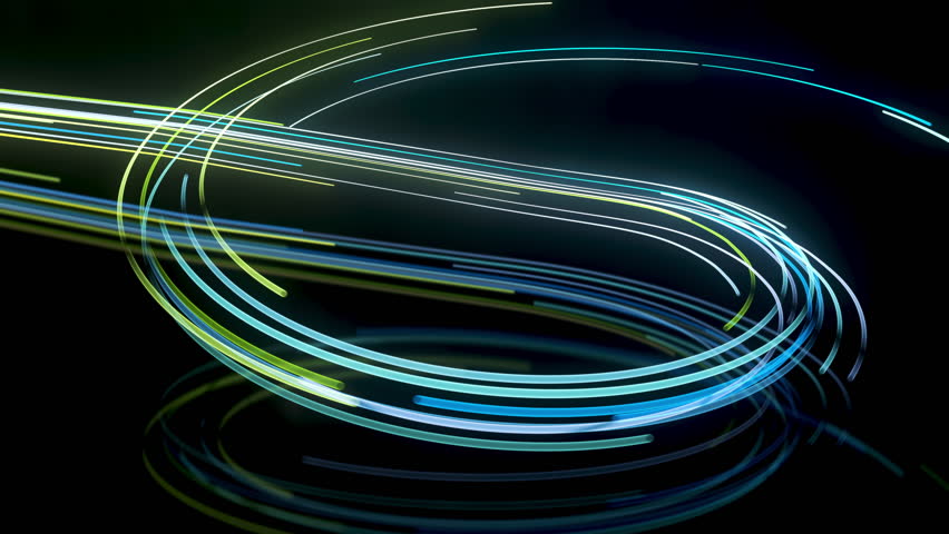 lines stripes neon waving path glow. Futuristic animation for titles or logo.3D background colorful lines.