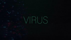 Animation of virus text over blue and red shapes on black background. Global technology and digital interface concept digitally generated video. - Powered by Shutterstock - Get 15% off with code: PIKWIZARD15