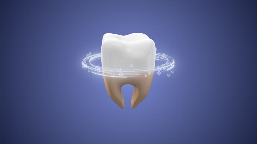 Yellow to healthy tooth medical animation
