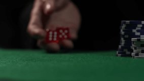 Man Rolls Dice At Casino, Cinematic Slow Motion - Powered by Shutterstock - Get 15% off with code: PIKWIZARD15