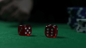 Man Rolls Dice At Casino, Cinematic Slow Motion - Powered by Shutterstock - Get 15% off with code: PIKWIZARD15