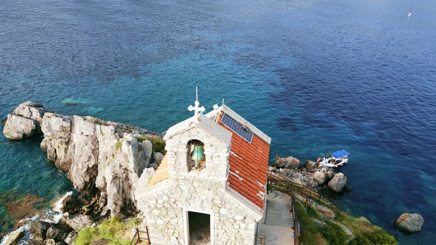 Drone lift around St. Resurrection Church on St. Weeks Island.