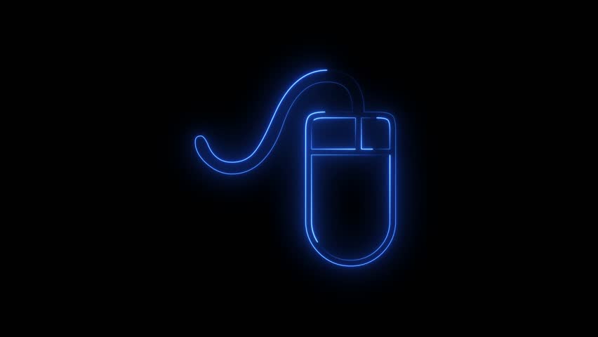 Glowing neon Mustard bottle icon animation	