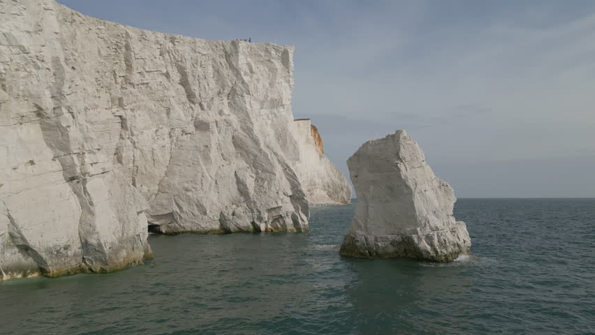 A drone footage of the famous Seven Sisters Cliffs in the coast of East Sussex, England