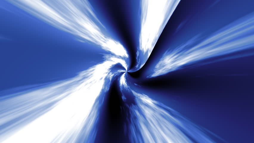 Flying through an abstract tunnel. Swirling plumes of flying luminous matter of an abstract star.